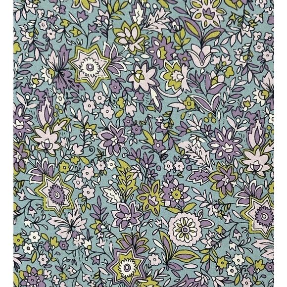 J.Jill Women’s Petite M Gray Purple Floral Lightweight 3/4 Sleeve Soft Boho Top - Picture 6 of 6